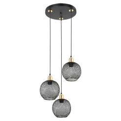 Lampa wisząca loft czarna BELIN 3