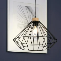 Spot - Light Lampa wisząca loftowa czarna OGLIO I 40 cm