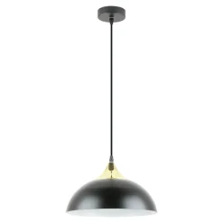 Zumaline Lampa wisząca loftowa czarno-złota SARDA