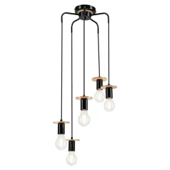 Lampy Wiszące|inny Lampa wisząca loftowa czarna ANGELINA 5
