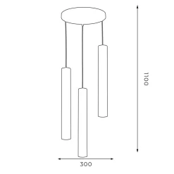Lampy Wiszące|Luminex Lampa wisząca loftowa tuba czarno-złota RENO III