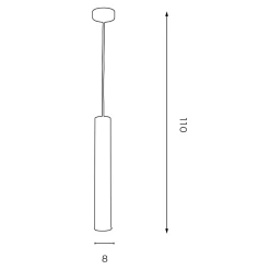 Lampy Wiszące|Luminex Lampa wisząca loftowa tuba czarno-złota RENO