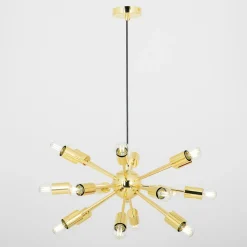 Zumaline Lampa wisząca loftowa złota MANDI 51 cm