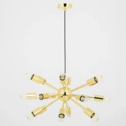 Zumaline Lampa wisząca loftowa złota MANDI 51 cm