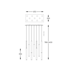 Lampy Wiszące|Zumaline Lampa wisząca LOYA LED P0461-11A-B5SC