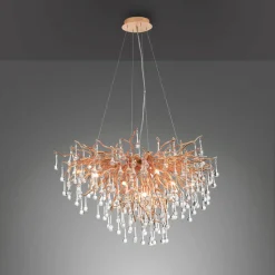 Lampy Wiszące|Paul Neuhaus Lampa wisząca miedziana ICICLE