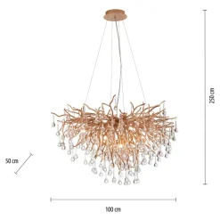 Lampy Wiszące|Paul Neuhaus Lampa wisząca miedziana ICICLE