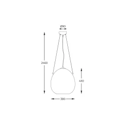 Zumaline Lampa wisząca MOON P19066B-D38