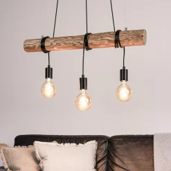 Spot - Light Lampa wisząca na drewnianej belce DULCE