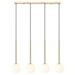 Lampy Wiszące|Zumaline Lampa wisząca na listwie 4 kule złota ARCTURUS