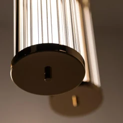 Zumaline Lampa wisząca okrągła podstawa złota CALLY 3