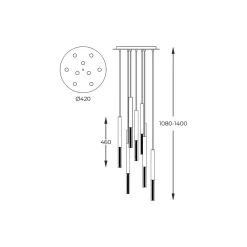 Lampy Wiszące|Zumaline Lampa wisząca ONE LED P0461-09L-B5F7