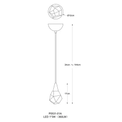 Zumaline Lampa wisząca ORE P0531-01A-F4AC