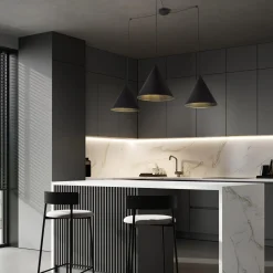 Lampy Wiszące|TK Tomasz Krywult Lampa wisząca pająk czarna CONO 3