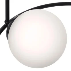 inny Lampa wisząca pierścieniowa 3 klosze kule czarna PARVA