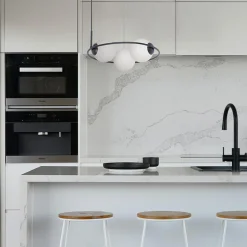 inny Lampa wisząca pierścieniowa 3 klosze kule czarna PARVA