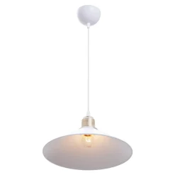 Lampa wisząca pojedyncza biała MAYA