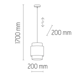 TK Tomasz Krywult Lampa wisząca rattanowa czarna BOHO 20 cm