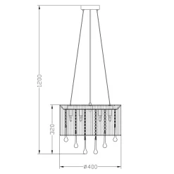 Zumaline Lampa wisząca RLD92174-8B VERONA