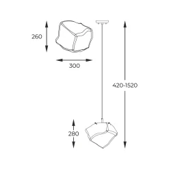 Zumaline Lampa wisząca ROCK P0488-01A-F4AC
