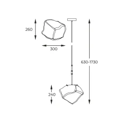 Zumaline Lampa wisząca ROCK P0488-01M-SEAC