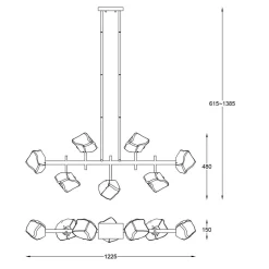 Lampy Wiszące|Zumaline Lampa wisząca ROCK P0488-07T-SEAC