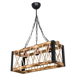 Lampy Wiszące| Lampa wisząca rustykalna drewniana FARAH 50 cm