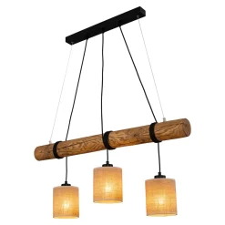 Spot - Light Lampa wisząca rustykalna sosna TRABO JUTE 3