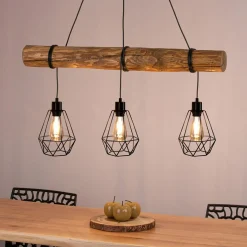 Spot - Light Lampa wisząca rustykalna sosna FORTADA 3