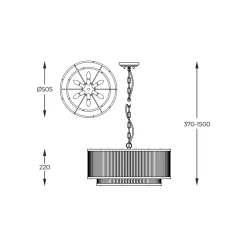 Zumaline Lampa wisząca SERGIO P0528-06H-F4AC