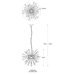 Lampy Wiszące|Zumaline Lampa wisząca STAR P0539-06A-F4AC