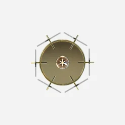 Lampy Wiszące|Zumaline Lampa wisząca transparentne szkło złota NIRA φ16 cm