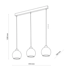 Lampy Wiszące|TK Tomasz Krywult Lampa wisząca transparentna listwa DEVI 3