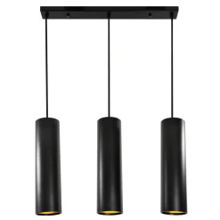 Lampa wisząca tuba czarno-złota LATI III