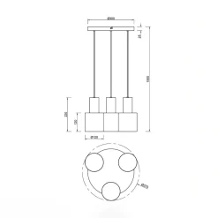 inny Lampa wisząca wielobarwna AGUDO 3