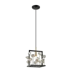 Zumaline Lampa wisząca z kryształkami czarno-złota CAROLINE