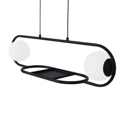 Lampy Wiszące|inny Lampa wisząca z miejscem na kwiaty czarna FINESTRA