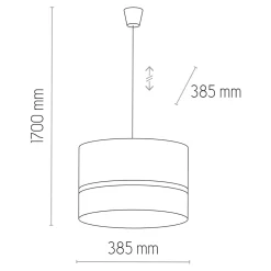Lampa wisząca z rattanem biała PAGLIA 38,5 cm