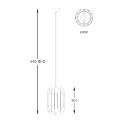 Lampy Wiszące|Zumaline Lampa wisząca złota ALEXANDRIA 19 cm