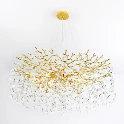 Lampy Wiszące|Zumaline Lampa wisząca złota CINDY II