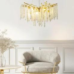 Zumaline Lampa wisząca złota DIJON