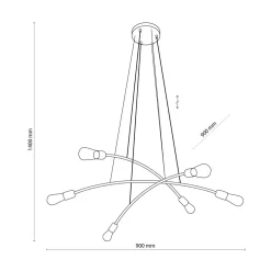 Lampy Wiszące|TK Tomasz Krywult Lampa wisząca złota HELIX VI