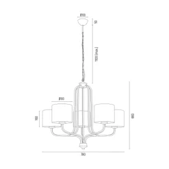 inny Lampa wisząca złota MARANELLO