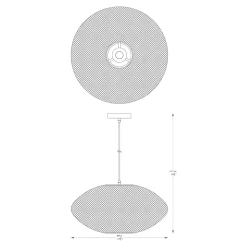 Zumaline Lampa wisząca złota ORION 50 cm