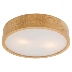 Plafony|Wszystkie Lampy Sufitowe| Lampa z oprawą w kolorze dębu - średnica 37 cm