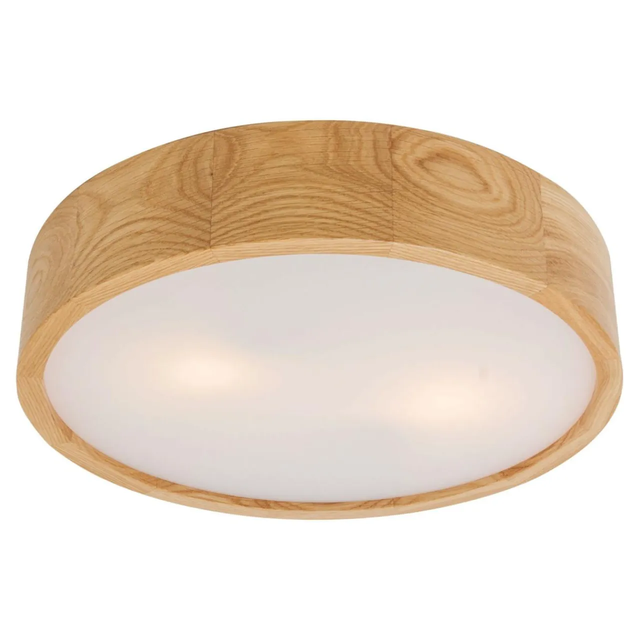 Plafony|Wszystkie Lampy Sufitowe| Lampa z oprawą w kolorze dębu - średnica 37 cm
