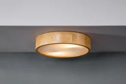 Plafony|Wszystkie Lampy Sufitowe| Lampa z oprawą w kolorze dębu - średnica 37 cm
