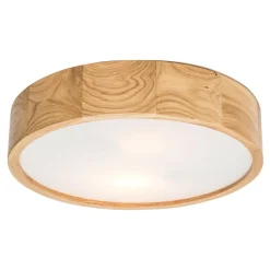 Plafony|Wszystkie Lampy Sufitowe| Lampa z oprawą w kolorze dębu - średnica 47 cm