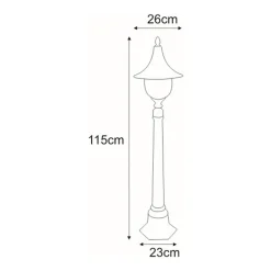 inny Lampa zewnętrzna outdoor stojąca wysoka czarna BOSTON