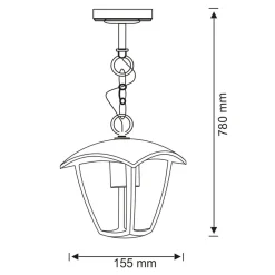 Lampy Ogrodowe|Lampy Ogrodowe| Lampa zewnętrzna wisząca czarna IGMA